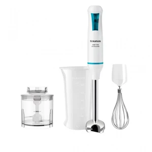 Taurus Robot 750 Plus Inox 750W Hand Blender with Chopper, Whisk, and Measuring Cup Blue